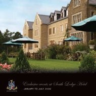 Exclusive events at South Lodge Hotel