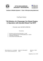 Oil Dilution of a Passenger Car Diesel Engine in Operation with - Ufop