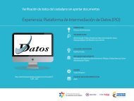 Experiencia Plataforma de Intermediación de Datos (PID)