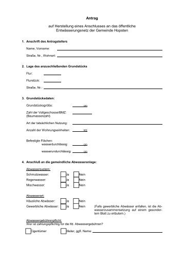 Entwässerungsantrag Hopsten Formular.pdf - Gemeinde Hopsten