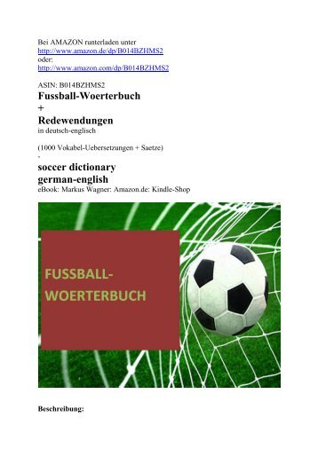 soccer dictionary german-english - englische Fussball-Begriffe uebersetzen