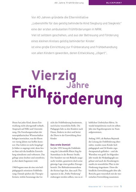 Newsletter - Lebenshilfe Rhein Sieg für Menschen mit geistiger ...