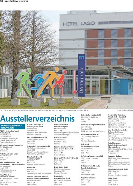 Ausstellerverzeichnis - Ulmer Ausstellungs GmbH