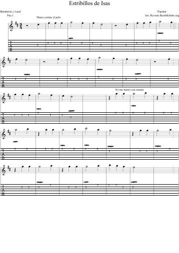 Partitura - Bienmesabe