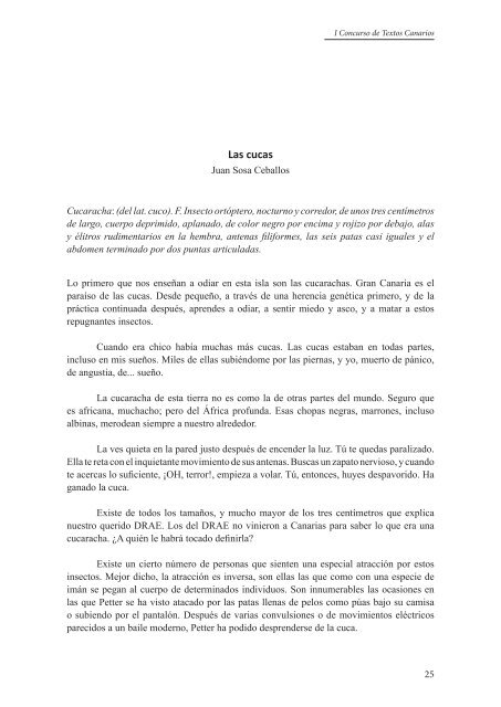 I Concurso de Textos Canarios