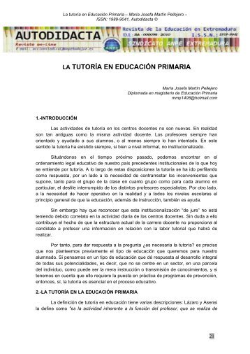 TUTORÍA EN EDUCACIÓN PRIMARIA