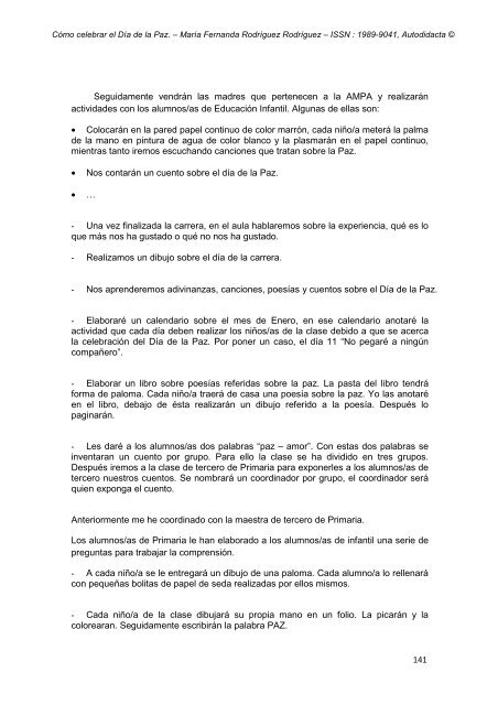 ¿CÓMO CELEBRAR EL DÍA DE LA PAZ?