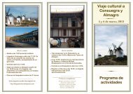 Viaje cultural a Consuegra y Almagro Programa de actividades