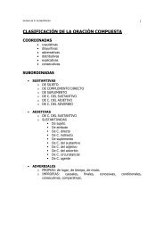 CLASIFICACIÓN DE LA ORACIÓN COMPUESTA