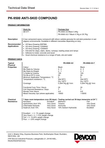 PK-9500 ANTI-SKID COMPOUND - ITW Devcon
