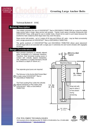 Grouting Large Anchor Bolts