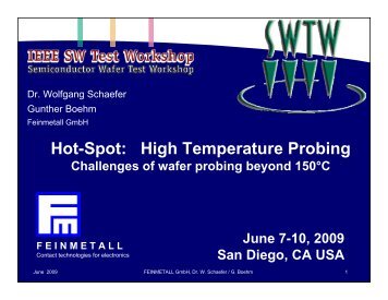 Hot-Spot: High Temperature Probing - IEEE SW Test Workshop