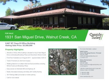 1931 San Miguel Drive Walnut Creek CA