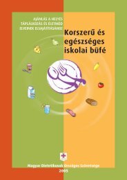 Korszerû és egészséges iskolai büfé