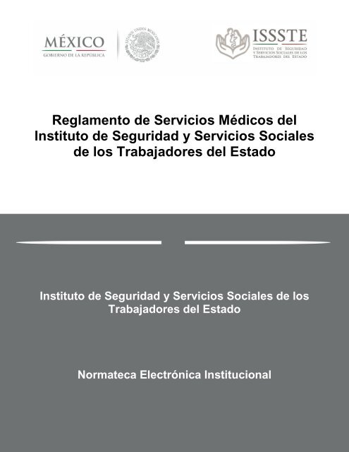 Reglamento de Servicios MÃ©dicos del Instituto de Seguridad y ...