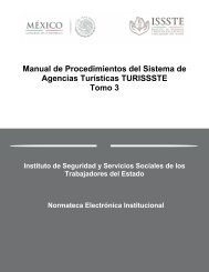 Manual de Procedimientos del Sistema de Agencias Turísticas TURISSSTE Tomo 3