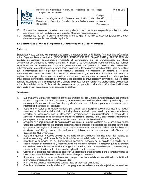 Manual de OrganizaciÃ³n General del Instituto de Seguridad y ...