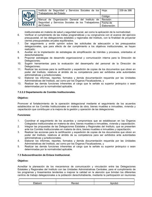 Manual de OrganizaciÃ³n General del Instituto de Seguridad y ...