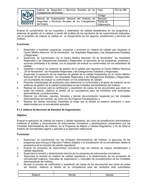 Manual de OrganizaciÃ³n General del Instituto de Seguridad y ...