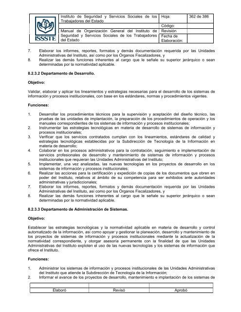 Manual de OrganizaciÃ³n General del Instituto de Seguridad y ...