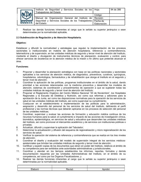 Manual de OrganizaciÃ³n General del Instituto de Seguridad y ...