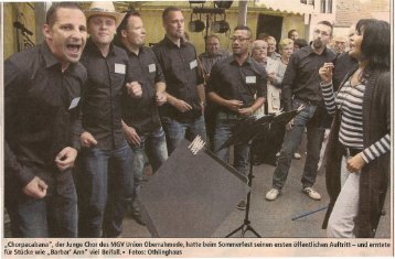 "Chorpacabana", der Junge Chor des MGV Union Oberrahmede ...