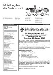 Mitteilungsblatt der Malteserstadt