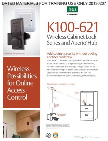 HES K100 Aperio 621 Sell Sheet - ASSA ABLOY Americas University