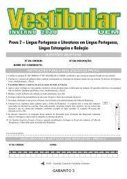 Prova 2 – Língua Portuguesa e Literaturas em ... - Home CVU - UEM