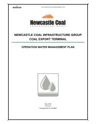 Operation Water Management Plan - Newcastle Coal Infrastructure ...