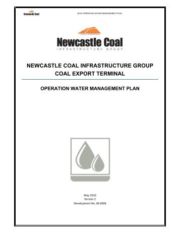 Operation Water Management Plan - Newcastle Coal Infrastructure ...