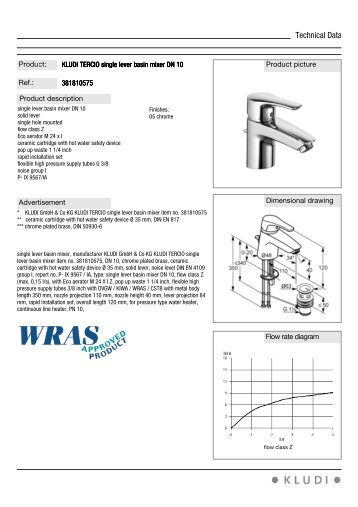 Technical Data - kludi