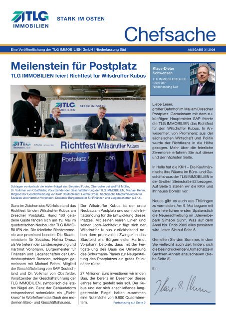 Meilenstein für Postplatz - TLG Immobilien GmbH