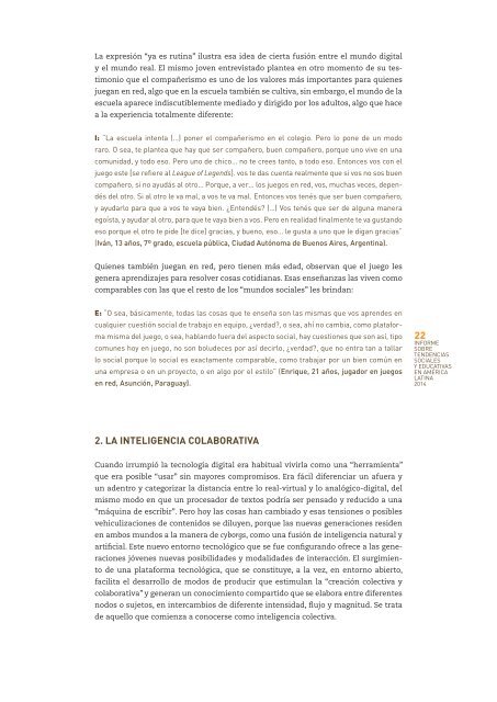 INFORME SOBRE TENDENCIAS SOCIALES Y EDUCATIVAS EN AMÉRICA LATINA 2014