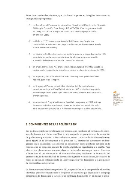 INFORME SOBRE TENDENCIAS SOCIALES Y EDUCATIVAS EN AMÉRICA LATINA 2014