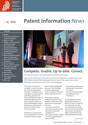 Patent Information News