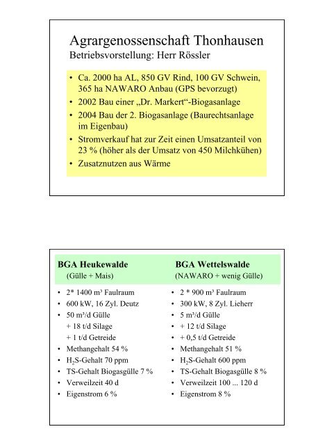 Biogasanlage Thonhausen