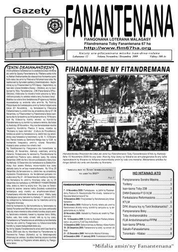 FIHAONAM-BE NY FITANDREMANA