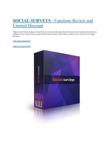 Social Surveys review - 65% Discount and FREE $14300 BONUS