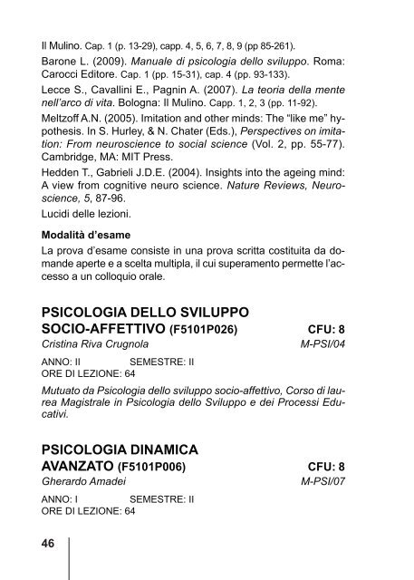 Guida magistrali 2013-2014 - Psicologia - UniversitÃ  degli Studi di ...