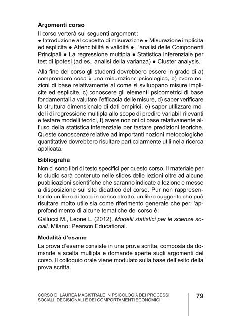 Guida magistrali 2013-2014 - Psicologia - UniversitÃ  degli Studi di ...