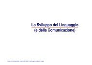 Lo Sviluppo del Linguaggio (e della Comunicazione)