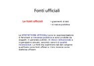 Fonti ufficiali