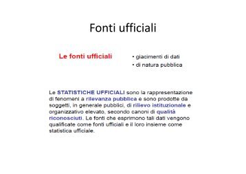 Fonti ufficiali