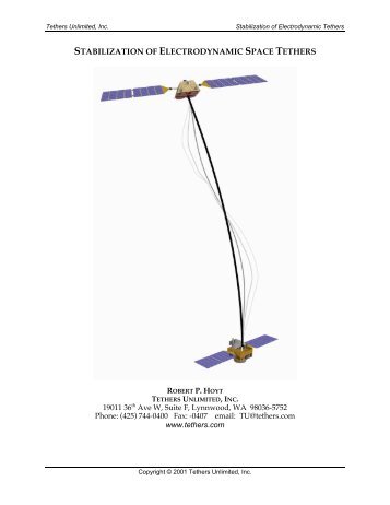 STABILIZATION ELECTRODYNAMIC SPACE TETHERS