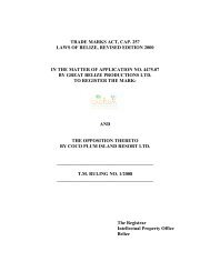 Trade Marks Act, CAP - Belize Intellectual Property Office