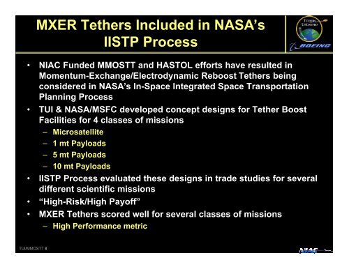 Moon & Mars Orbiting Spinning Tether Transport - Tethers Unlimited