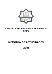 CCIV MEMORIA DE ACTIVIDADES 2008 - Centro Cultural Islámico ...