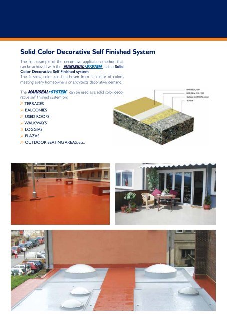 DECORATIVE WATERPROOFING SYSTEMS - Maris Polymers