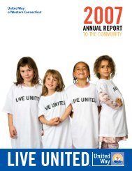 we - United Way of Western Connecticut